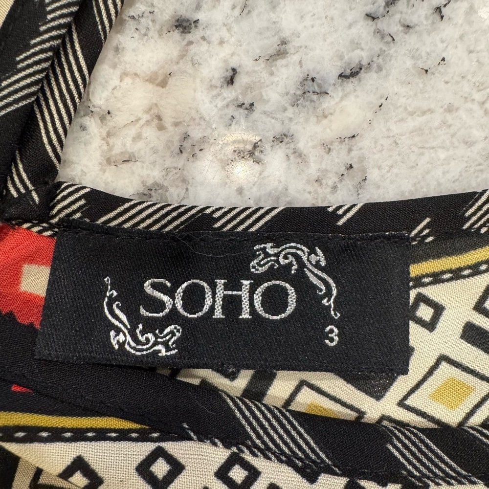 SOHO Tribal Print Handkerchief Hem Romper Size 3 Boho Festival - Picture 4 of 7